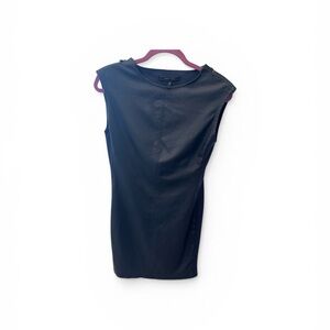 Navy blue leather BCBG Maxazria Dress - Classic Work to Evening